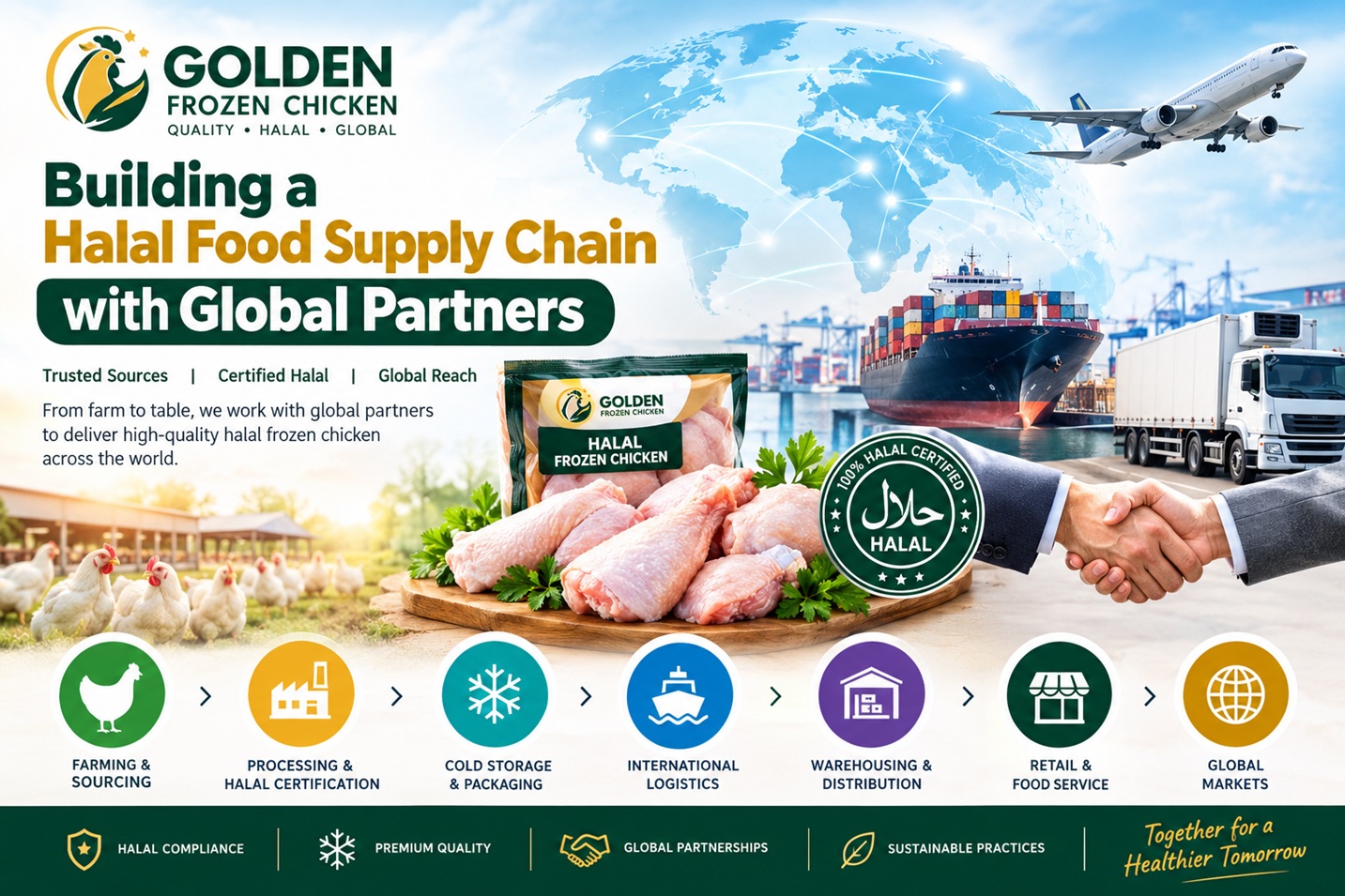 Halal Food Supply Chain with Global Partners