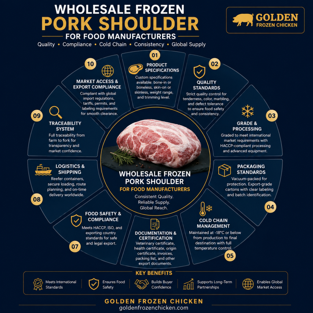 Wholesale Frozen Pork Shoulder for Food Manufacturers